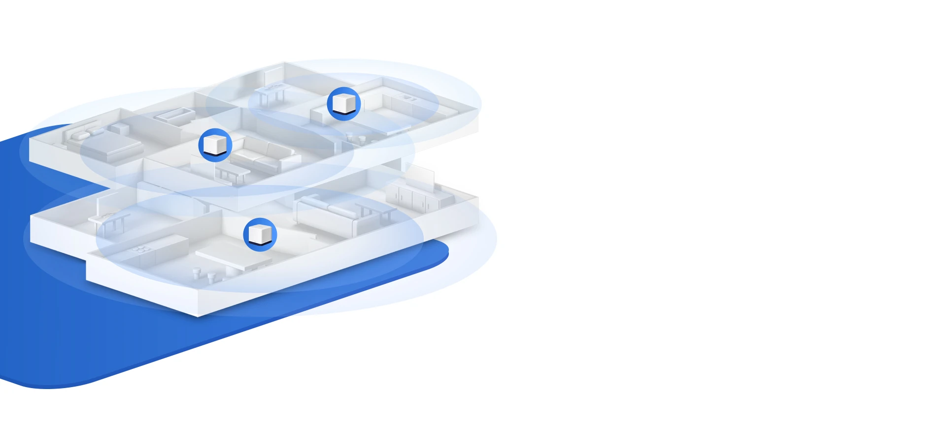 Illustration officielle de couverture Wi-Fi Mesh dans une maison