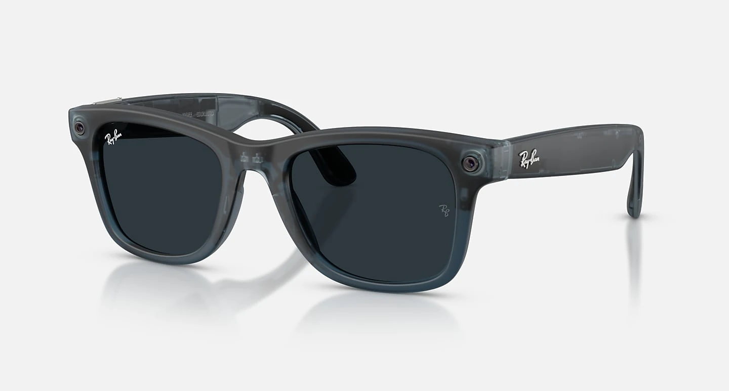 Ray-Ban Meta Gen 3 Wayfarer bleu océan transparent, verres Transitions foncés