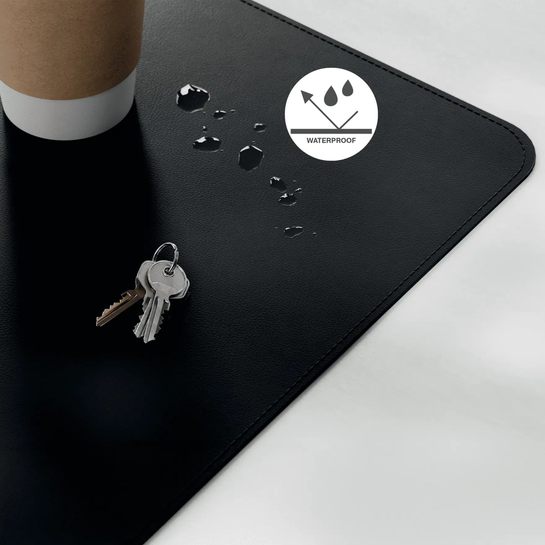 Détail de la surface du tapis Leitz noir