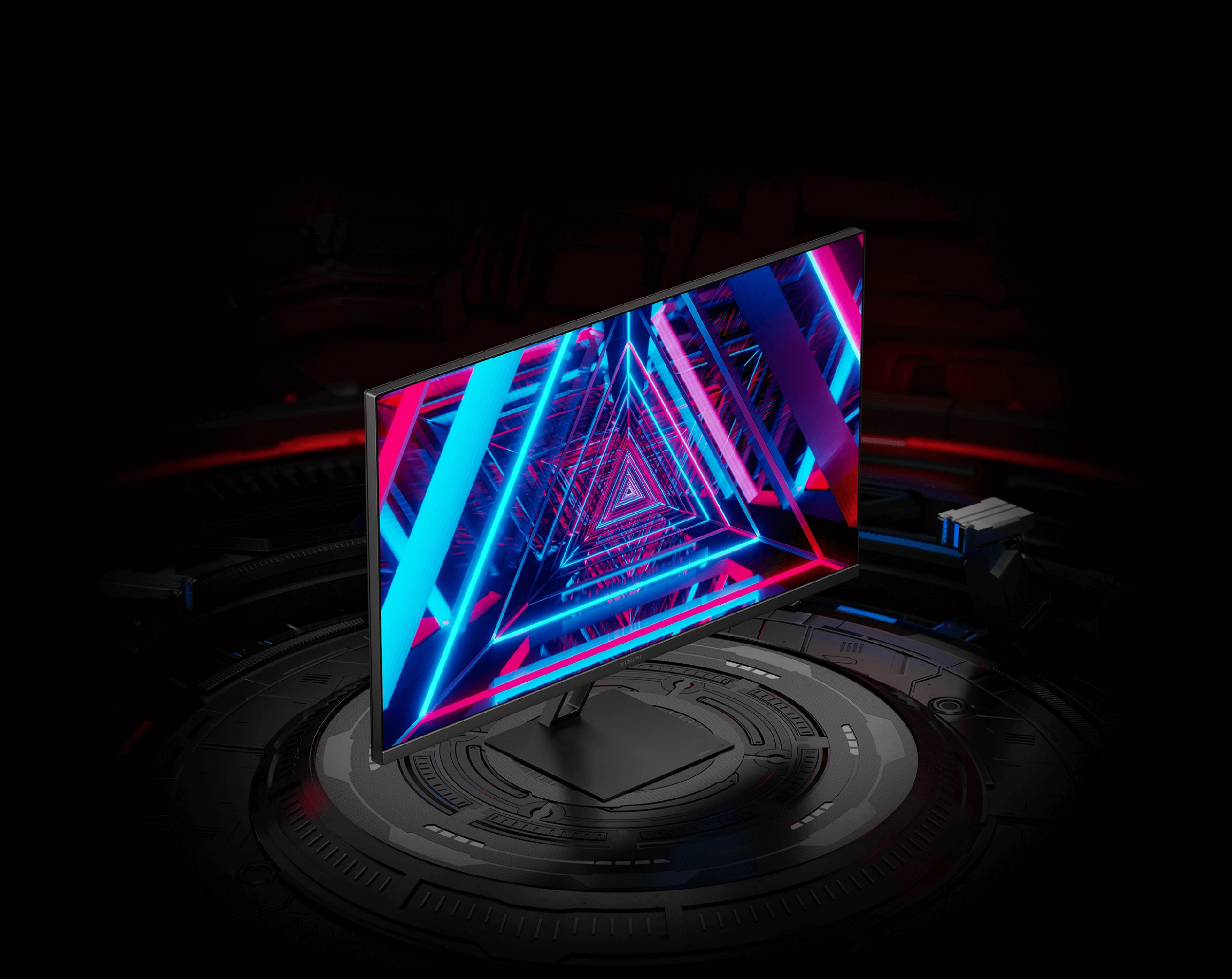 Xiaomi G27Qi présentant une scène de jeu aux couleurs vives