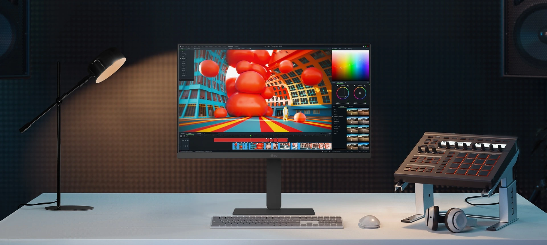 LG UltraFine 27U730A-B dans un espace de création