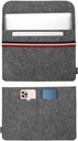 HOMIEE Housse Protectrice en Feutre  avec Pochette Additionnelle en Feutre pour Ordinateur Portable 15.4-15.6 