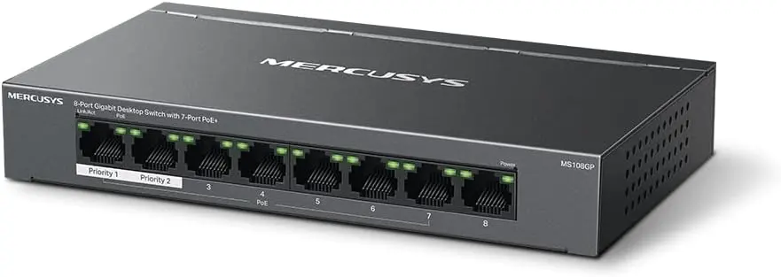 Switch PoE MERCUSYS MS108GP vu de face