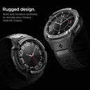Spigen Rugged Armor Pro Coque avec Bracelet Compatible avec Samsung Galaxy Watch 6 Classic 47mm