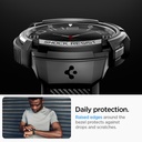 Spigen Rugged Armor Pro Coque avec Bracelet Compatible avec Samsung Galaxy Watch 6 Classic 47mm