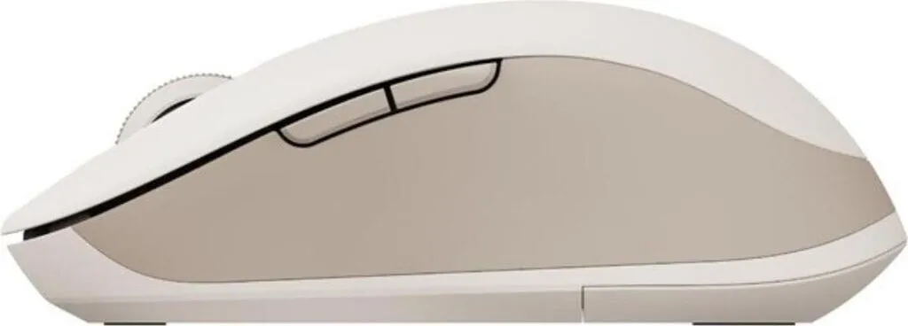 Vue latérale de la Xiaomi Dual-mode Wireless Mouse 2 blanche