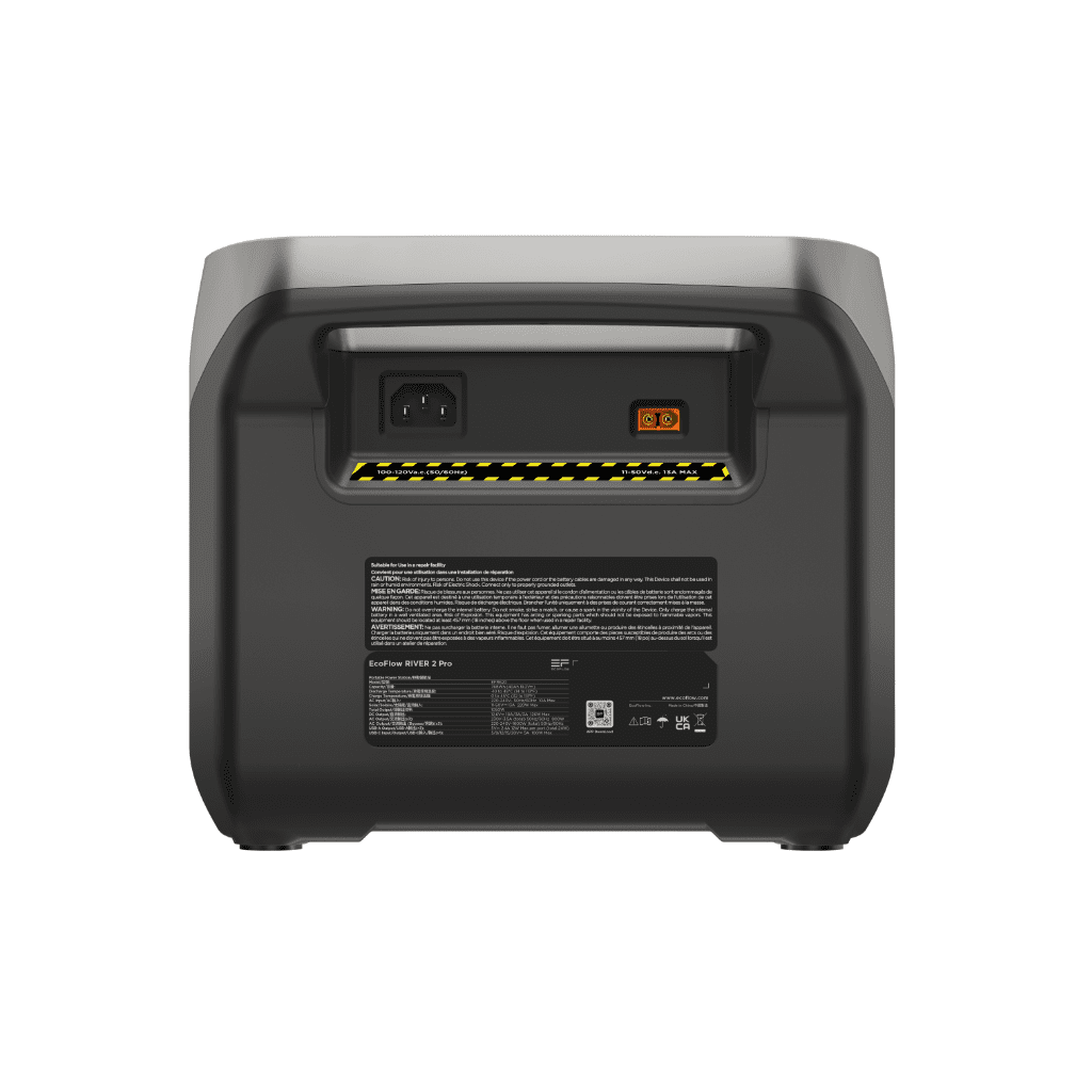 EcoFlow RIVER 2 Pro UK, connectique arrière