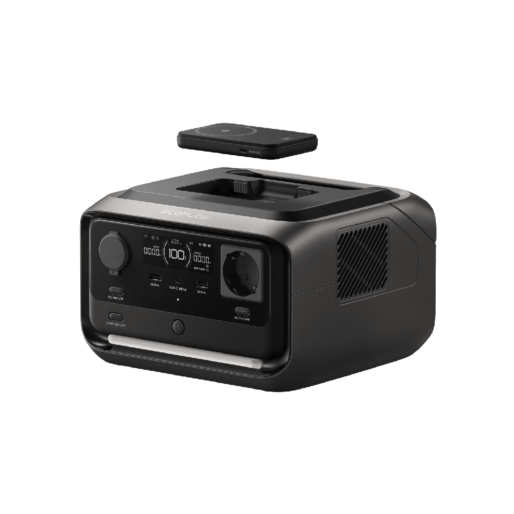 EcoFlow RIVER 3 Plus sans fil, batterie RAPID détachée