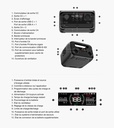 EcoFlow RIVER 3 Plus sans fil, ports et écran