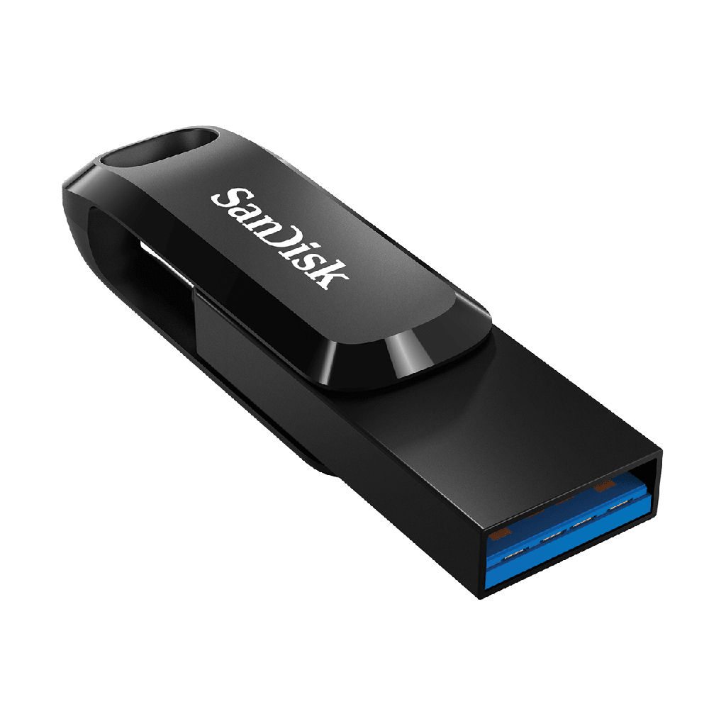 SanDisk Ultra Dual Drive Go noire, perspective
