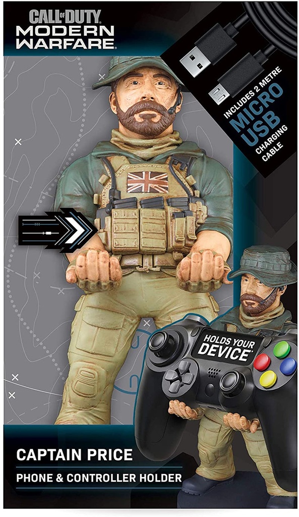 Cable Guys - Call of Duty Captin Price Support d'accessoires de jeu et support de téléphone ,Câble micro USB 2M inclus