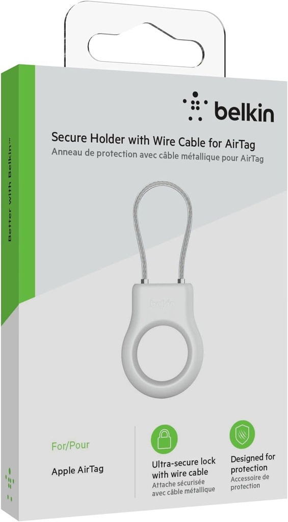 Anneau de Protection avec câble métallique pour AirTag Belkin 