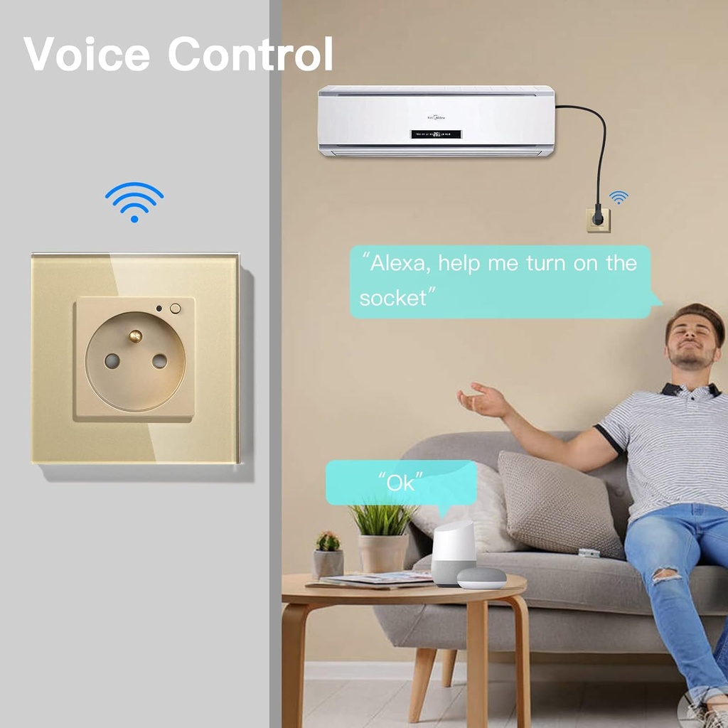 BSEED Prises Murales avec calcule de consommation 16A