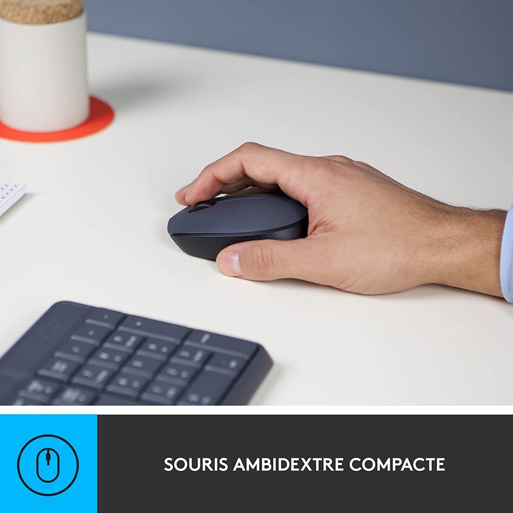 Logitech MK235 Combo Clavier Souris sans fil