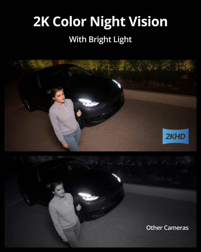 eufy Security Wired Wall Light Cam S100, caméra 2K avec lumière 1200 lumens