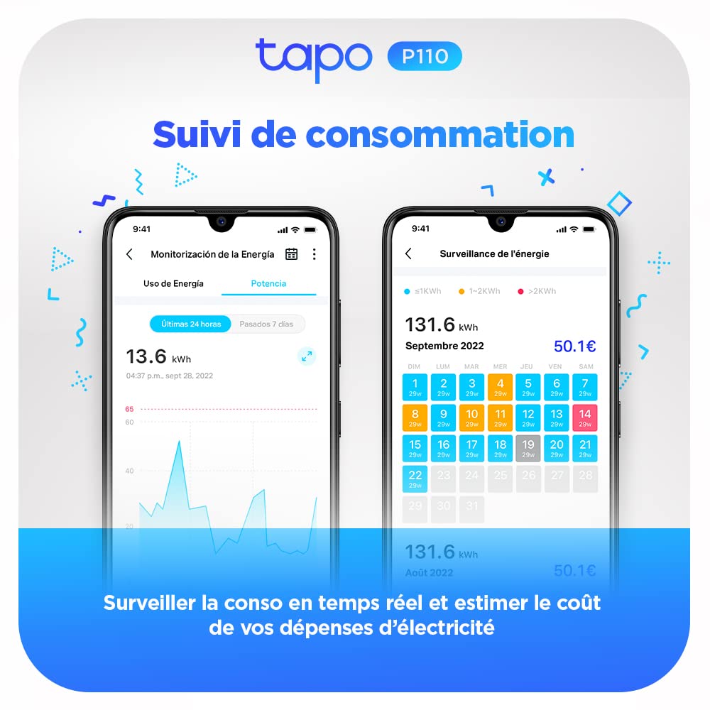 TP-Link  Prise Connectée WiFi, 16A Type E, Tapo P110