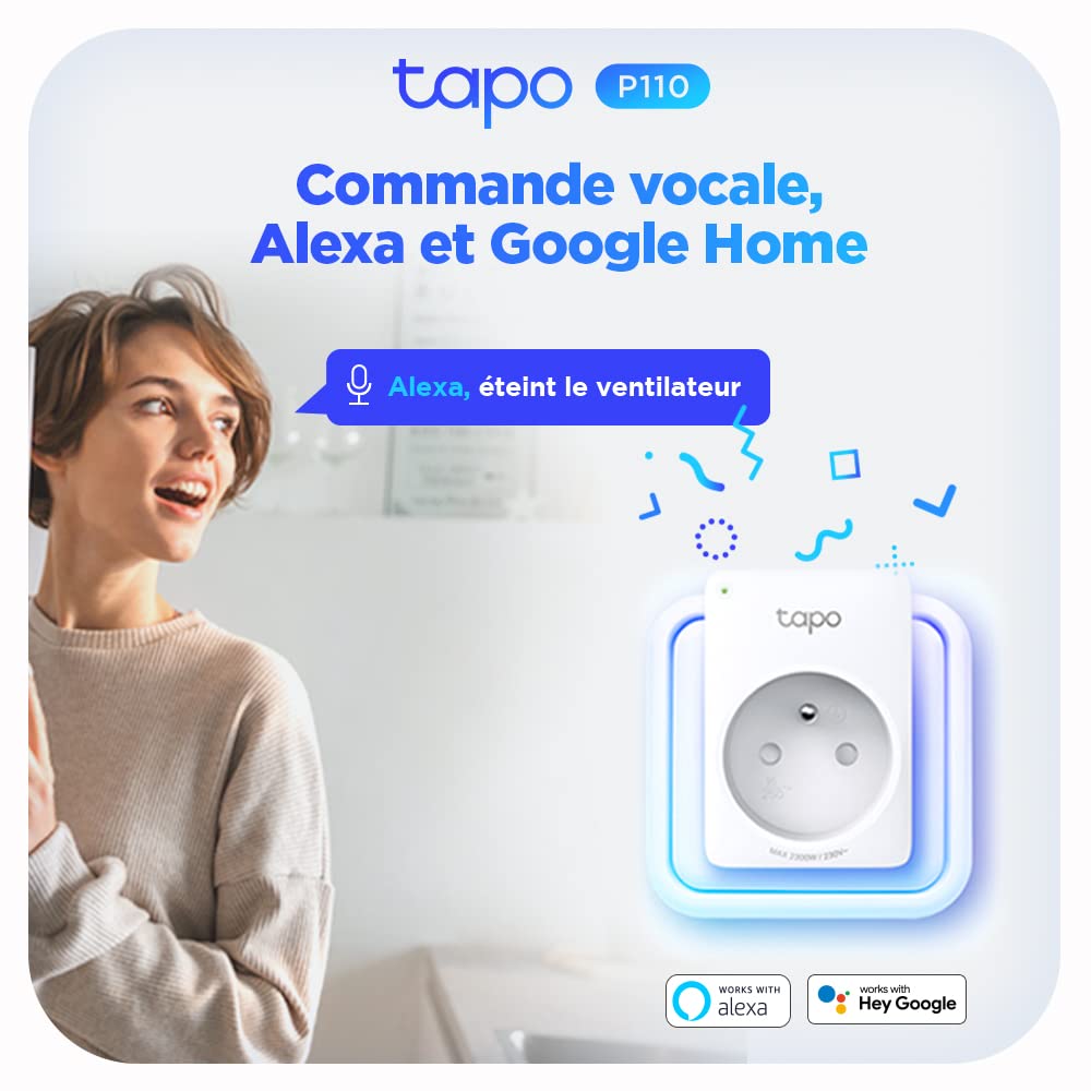 TP-Link  Prise Connectée WiFi, 16A Type E, Tapo P110