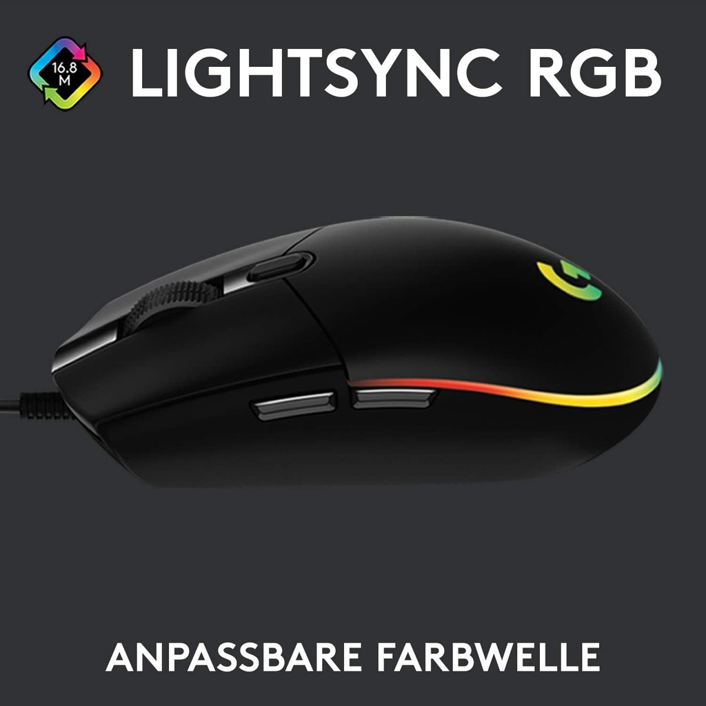 Logitech G203 LIGHTSYNC USB Souris Gaming avec Éclairage RVB