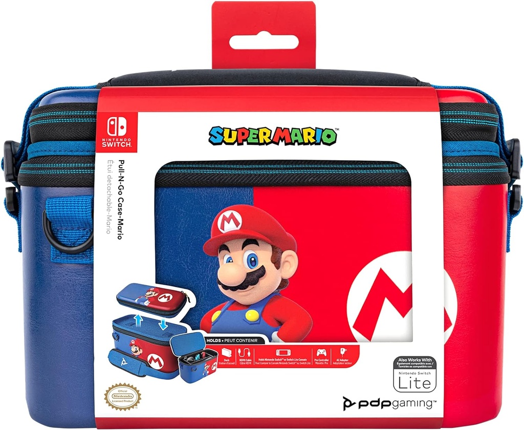 Switch Pdp Pull-N-Go Case Mario, Nintendo Switch, OLED et Lite