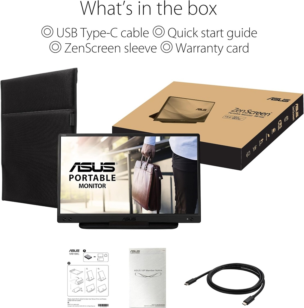 ASUS Zenscreen - Ecran PC portable 15,6" FHD - Télétravail ou gaming