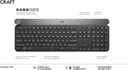 Logitech Craft Clavier sans fil,Rétro-éclairage  Molette de Contrôle