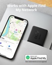 Eufy Security SmartTrack Card (Noir, 1-Pack), Fonctionne avec Apple Find My (iOS uniquement) Étanche, Jusqu'à 3 ans d'autonomie