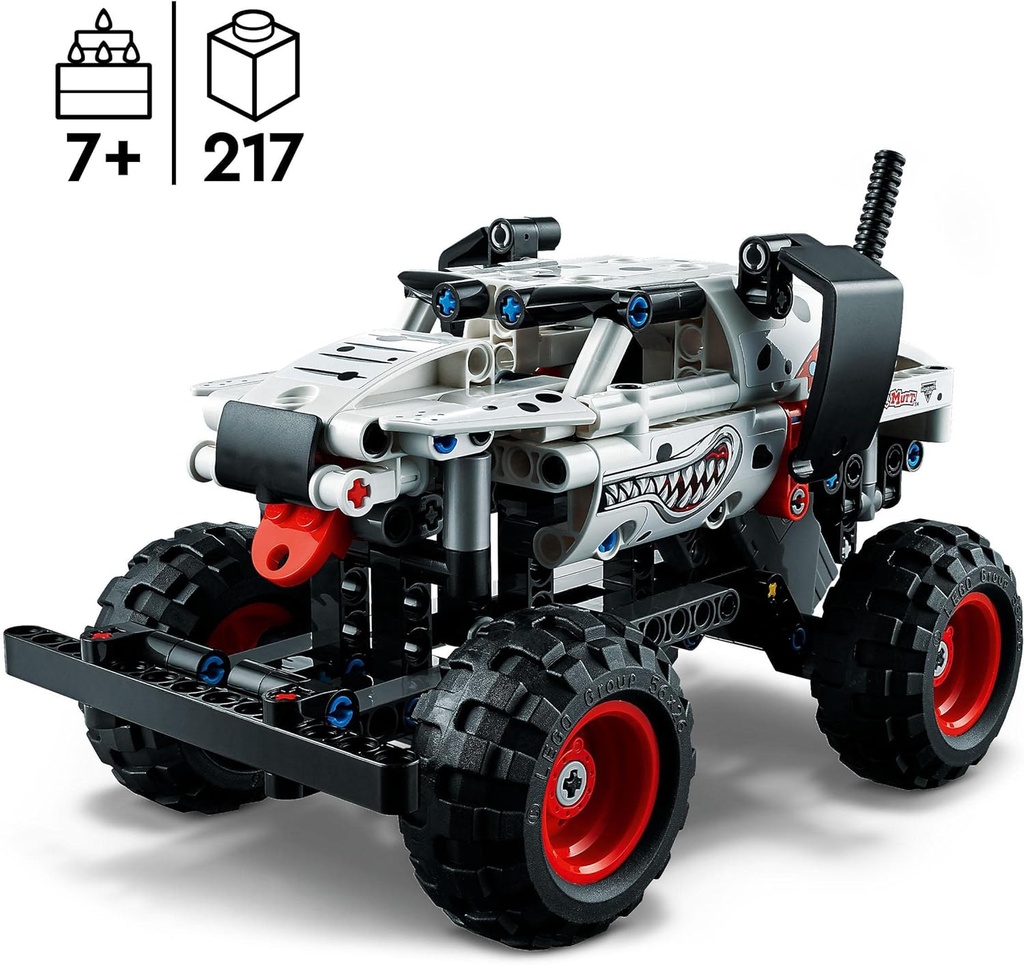 LEGO 42150 Technic Monster Jam Monster Mutt Dalmatien, 2-en1, Jouet Monster Truck à Voiture de Course