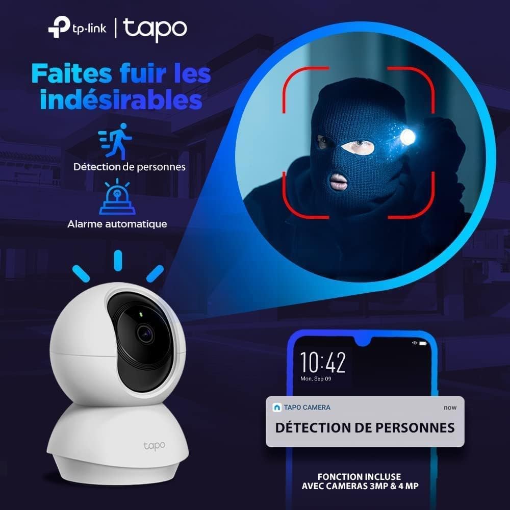 Tapo Caméra Surveillance WiFi intérieure 1080P 