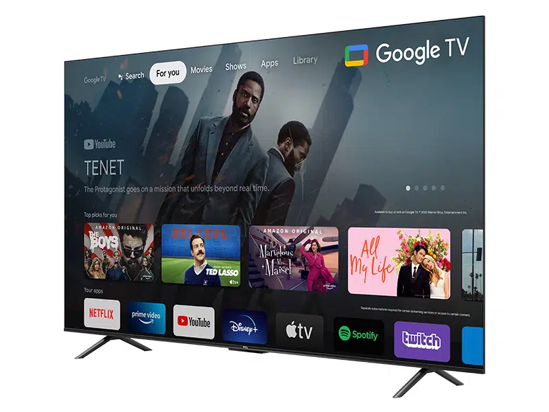 TV '' TCL/4K HDR/UHD/GOOGLE TV/NETFLIX-YOUTUB/EDGELESS DESIGN/PRIME VIDEO/DOLBY AUDIO