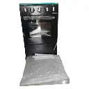 GAZINIERE 4 FEUX NASCO / NOIR /  50x50CM / COUVERTURE VITREE