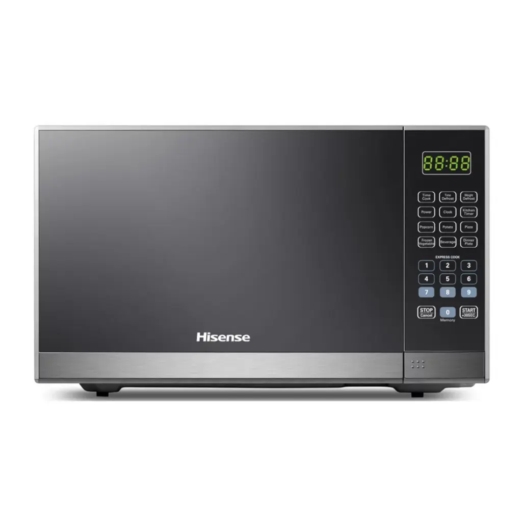 MICRO-ONDE HISENSE/36 LT/1000W/SILVER-MIRROIR/ECRAN TACTILE/SANS POIGNEE/11 POWER LEVELS