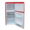 PETIT FRIGO NASCO RETRO 2 PORTES ROUGE 110LT (86LT NET) / R600A / ECONOMIE D'ENERGIE