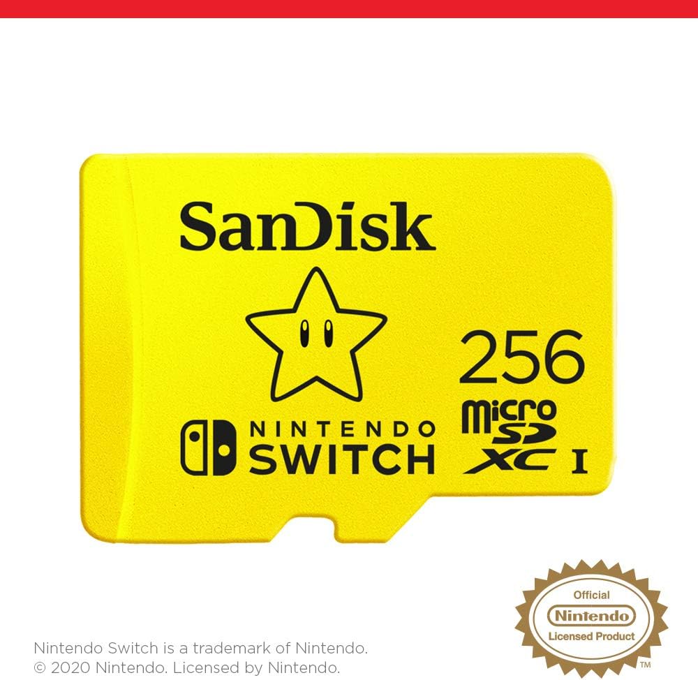 SanDisk 256 Go Carte microSDXC pour Nintendo Switch