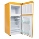 PETIT FRIGO NASCO RETRO 2 PORTES ROUGE 110LT (86LT NET) / R600A / ECONOMIE D'ENERGIE