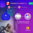 NOUS P3Z ZigBee 3.0 ampoule connectée led e27 RGB  Google Home Assistant 