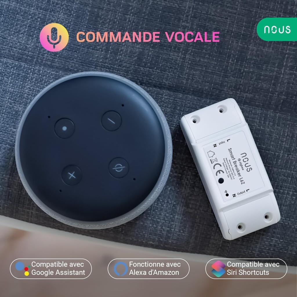 NOUS ZigBee Interrupteur sans fil  Google Home Assistant