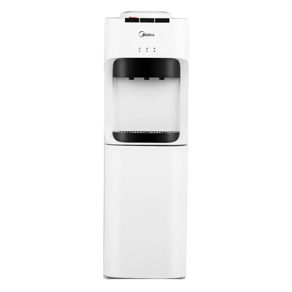 DISTRIBUTEUR D'EAU MIDEA / BLANC/ EAU CHAUDE-TIEDE-FROIDE/AVEC ARMOIRE SPACIEUX DE 20LT