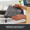 Logitech Signature K650, Clavier sans fil Ergonomique Entier avec Repose-Poignets