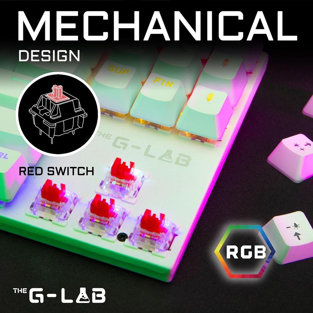 The G-Lab Combo Mercury Tkl- Pack Clavier Et Souris Gamer Mécanique Programmable