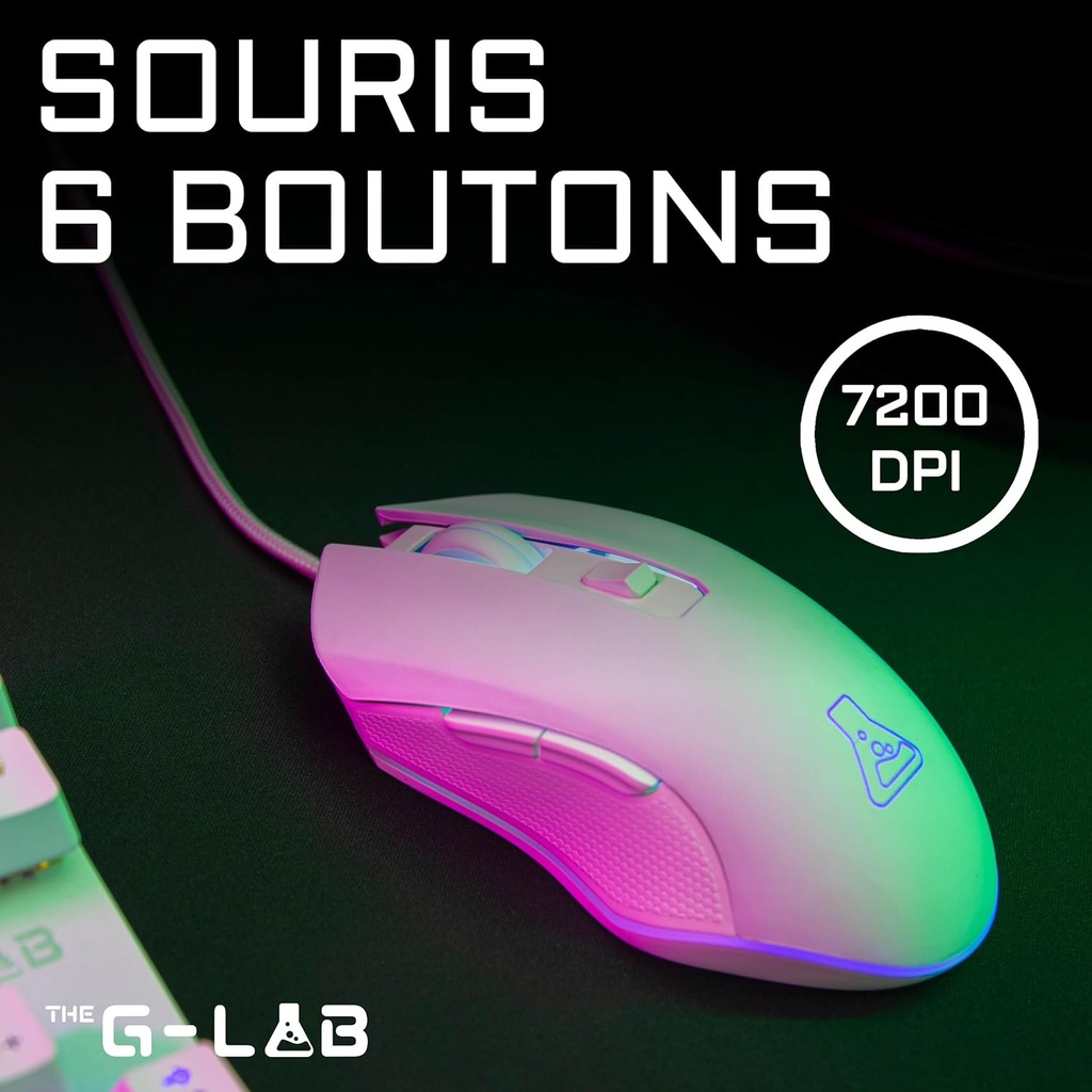 The G-Lab Combo Mercury Tkl- Pack Clavier Et Souris Gamer Mécanique Programmable