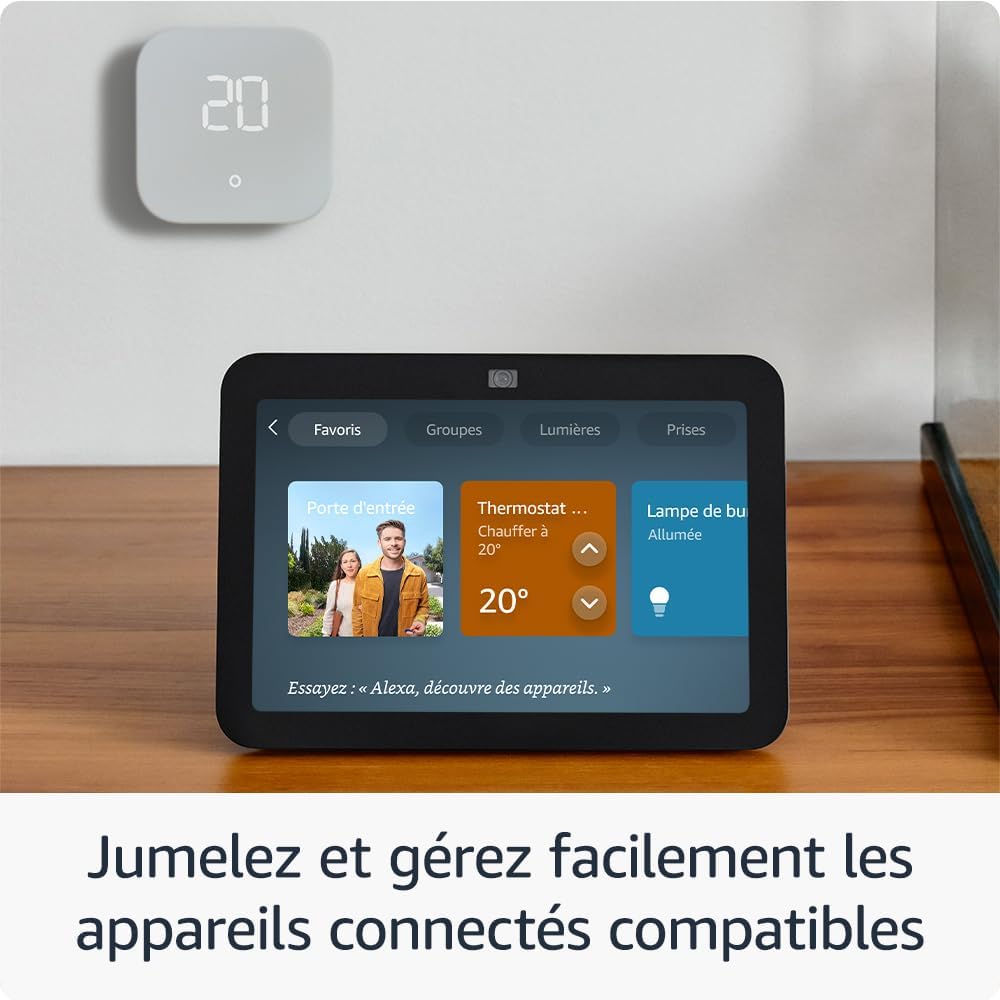 Echo Show 8 (3e génération, modèle 2023)  Écran tactile HD