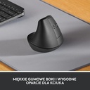 Logitech Lift Souris Ergonomique Verticale, Sans Fil, Bluetooth ou récepteur USB Logi Bolt