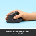 Logitech Lift Souris Ergonomique Verticale, Sans Fil, Bluetooth ou récepteur USB Logi Bolt