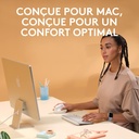 Logitech Lift for Mac, Souris Ergonomique Verticale sans Fil, Bluetooth, Clics et Roulette Smartwheel Discrets