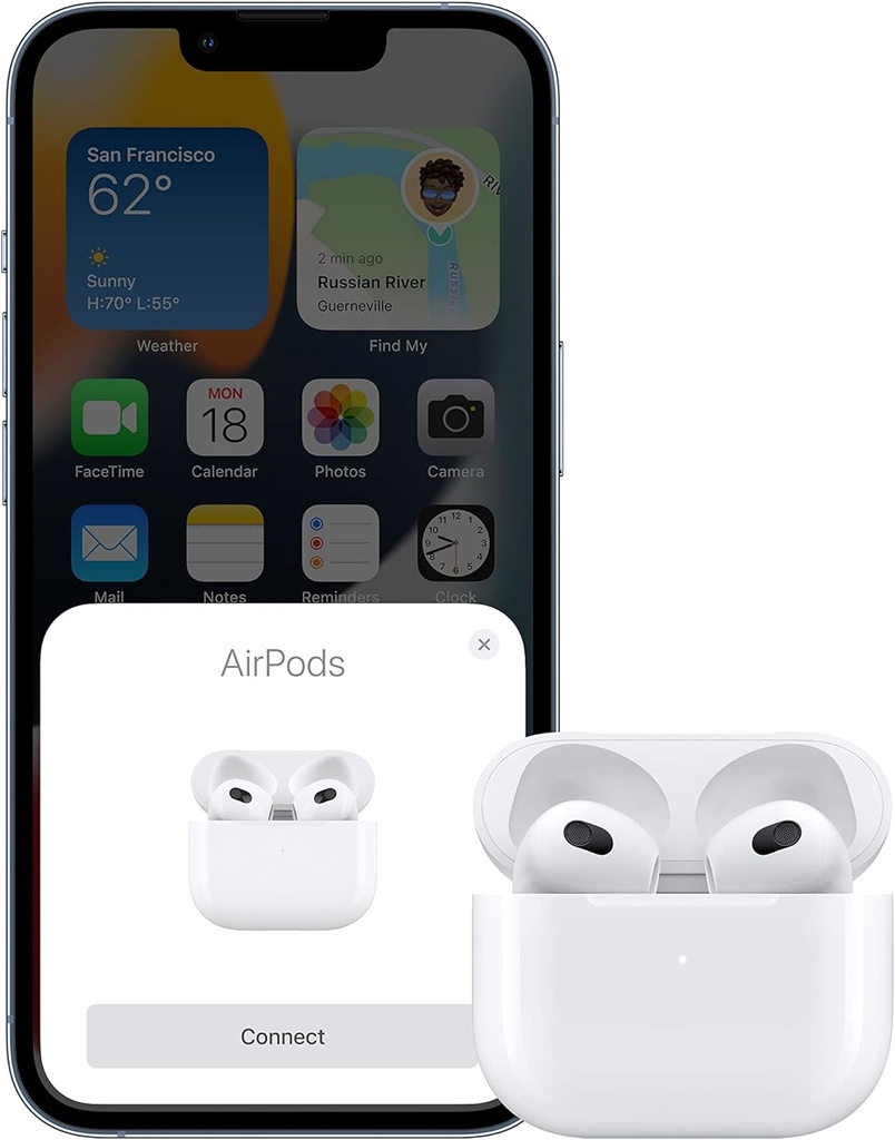 Apple AirPods (3e génération) avec boîtier de Charge Lightning (2022)