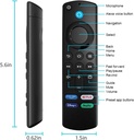 Télécommande vocale Bluetooth de remplacement, pour Fire TV Stick 4K Max 3e Gen Lite Cube Smart TV, fonctionne avec Alexa