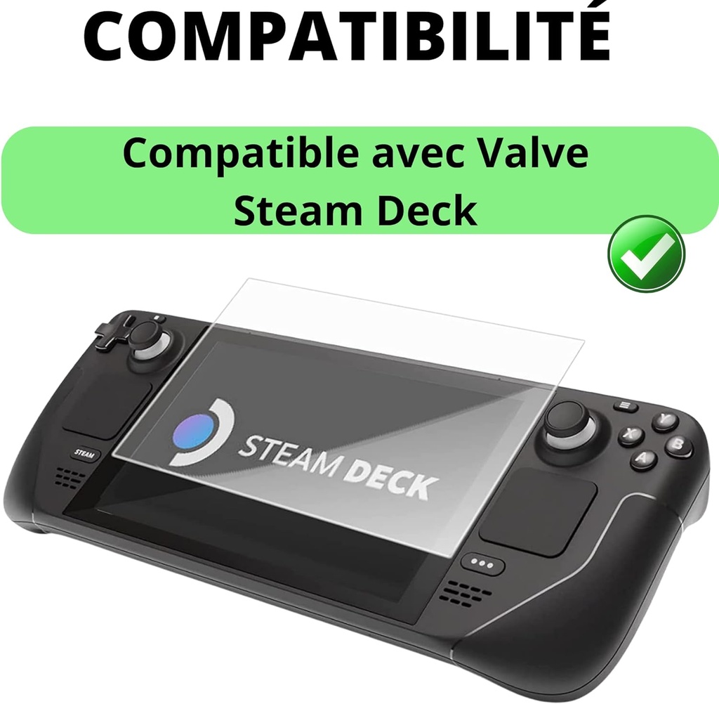 Verre Trempé pour Valve Steam Deck Protection Ecran Resistant [Pack de 2]