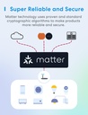 Meross Matte Prise intelligente avec consommation d'énergie, WiFi  HomeKit