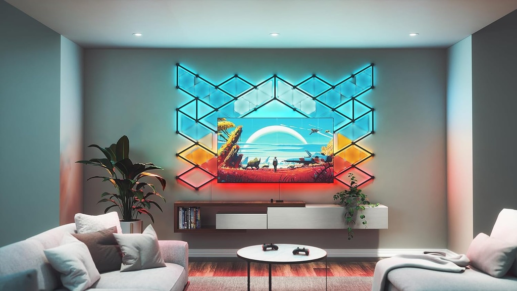 Nanoleaf Miroir d'écran 4D + Kit Lightstrip pour Écrans jusqu'à 65 pouces