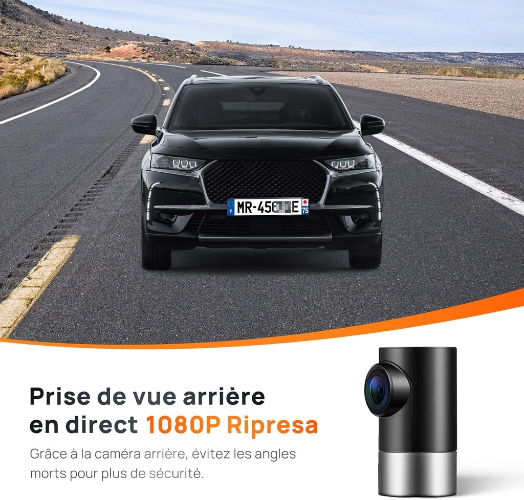 Caméra 70mai  embarquée Pro Plus+ A500S, Full HD 2.7K 